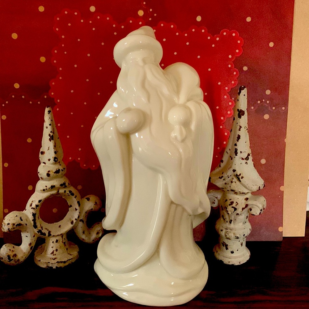 Ceramic Santa.  8.5” new - appears Vintage Scandinavian style.